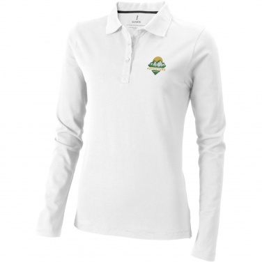 Logo trade promotional merchandise photo of: Oakville long sleeve women's polo